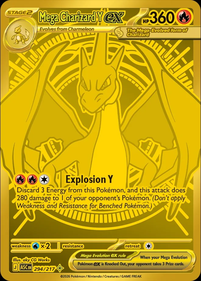 Mega Charizard Y ex kartı