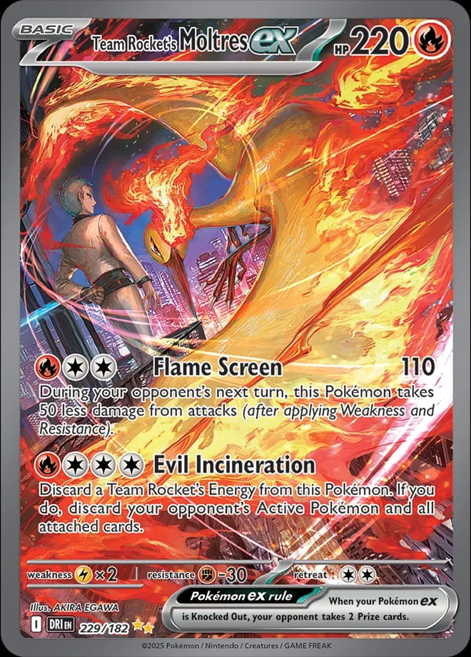 Team Rocket's Moltres ex card