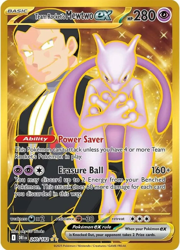Team Rocket's Mewtwo ex card
