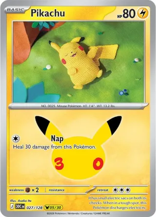 30th Celebration (M6a) #027 Pikachu Rare