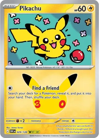 30th Celebration (M6a) #029 Pikachu Rare