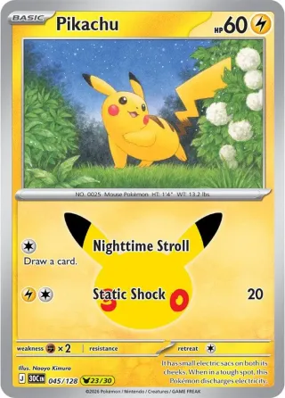30th Celebration (M6a) #045 Pikachu Rare